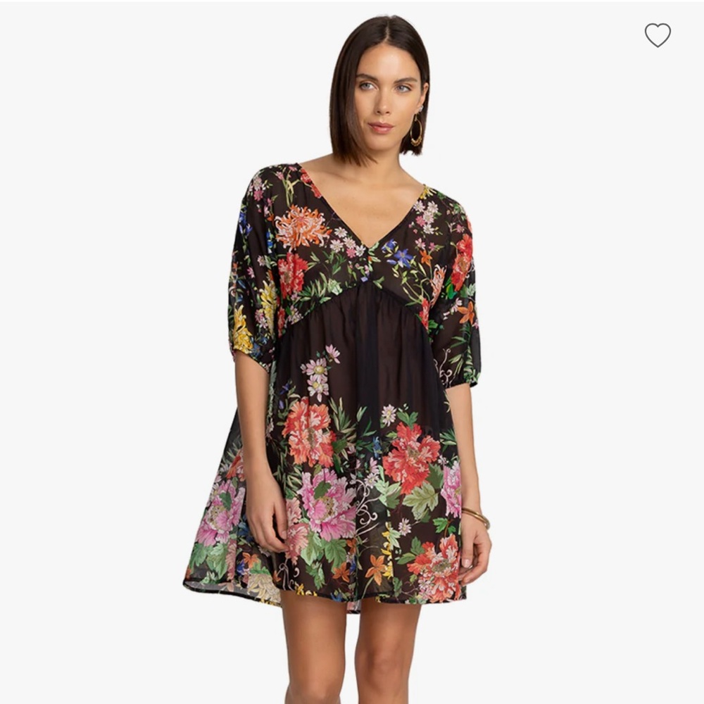 NWT Johnny Was Metalli Notte Printed A-Line Dress XL